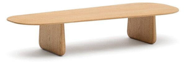 Stolić za kavu od punog hrasta u prirodnoj boji 64x146 cm Pirita – Kave Home