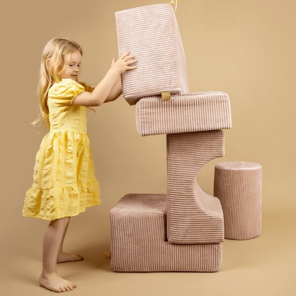 Kaki zeleni set mekanih igrački od pjene od samta 45x170x30 cm Montessori – Meowbaby