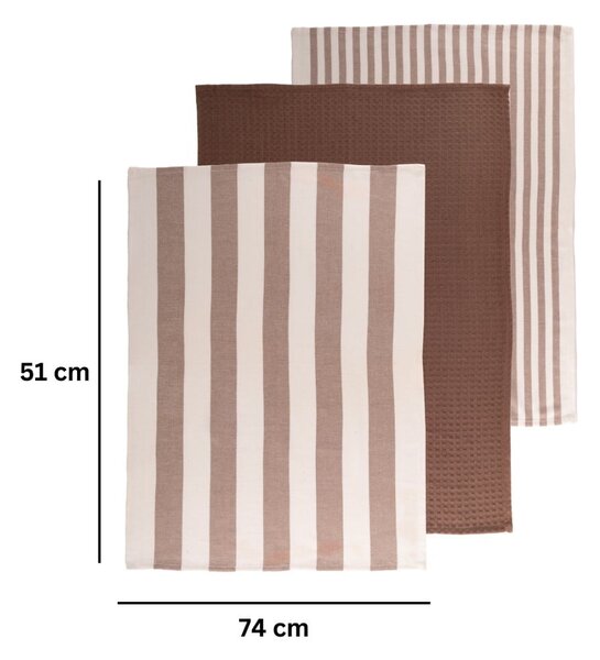 Pamučna kuhinjska krpa 3 kom 51x74 cm Marra – Tiseco Home Studio