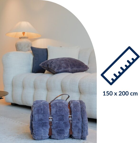 Smeđa deka od mikropliša 150x200 cm Rava – Tiseco Home Studio
