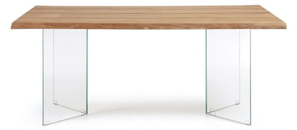 Blagovaonski stol s pločom stola u dekoru hrasta u prirodnoj boji 90x160 cm Lotty – Kave Home