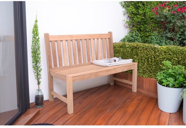 Vrtna klupa od masivnog drveta u prirodnoj boji Solo – Garden Pleasure