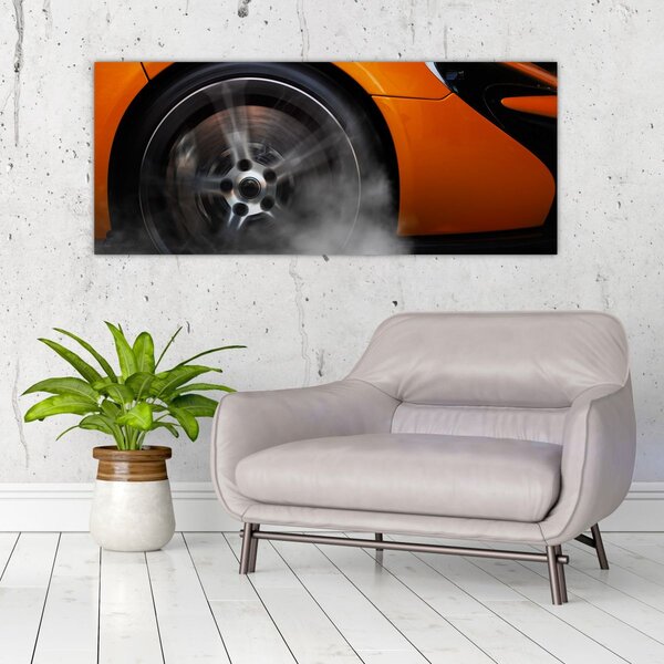 Slika - Narančasti sportski auto (120x50 cm)