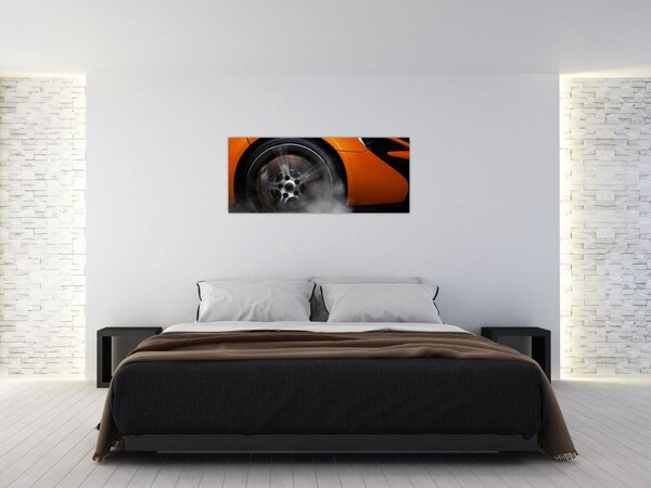 Slika - Narančasti sportski auto (120x50 cm)