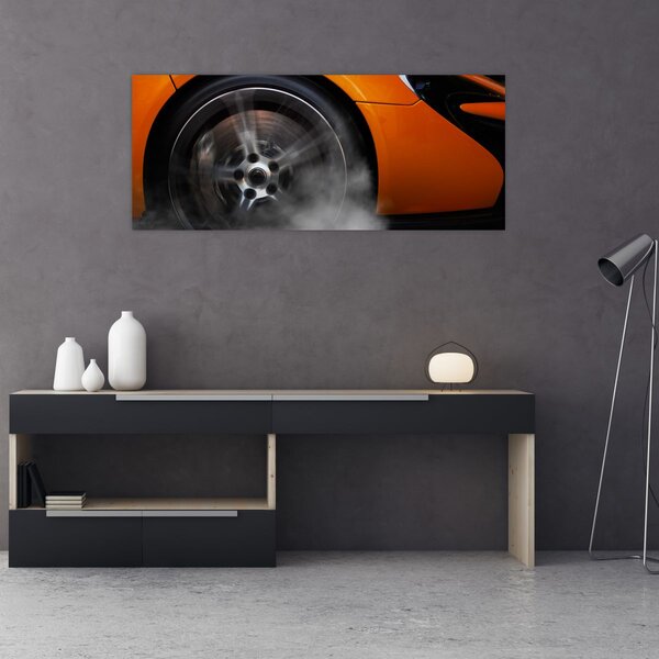 Slika - Narančasti sportski auto (120x50 cm)