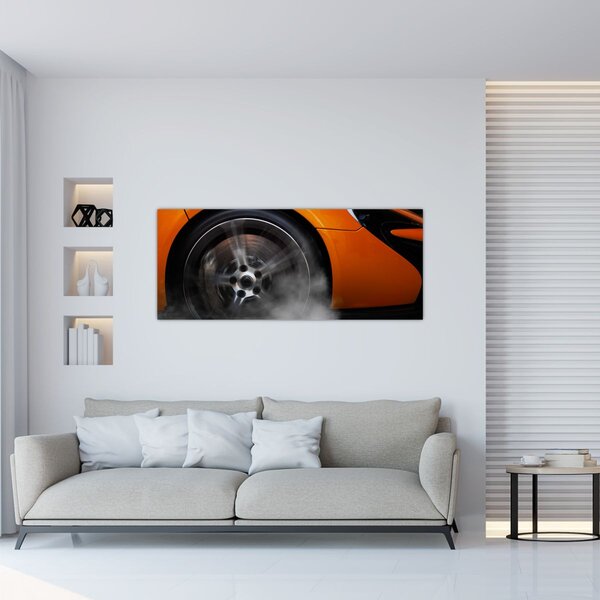 Slika - Narančasti sportski auto (120x50 cm)