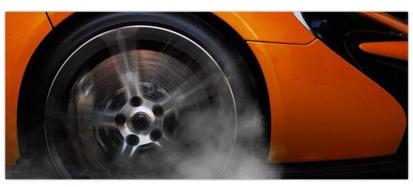 Slika - Narančasti sportski auto (120x50 cm)