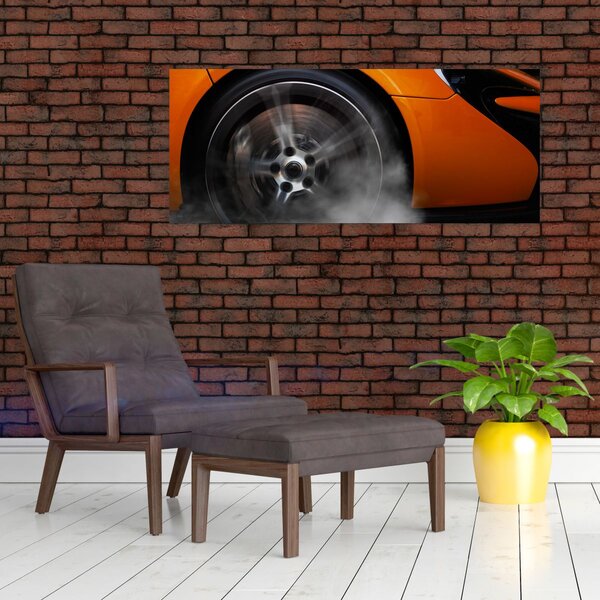 Slika - Narančasti sportski auto (120x50 cm)