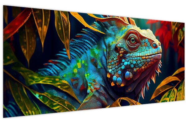 Slika - Šarena iguana (120x50 cm)