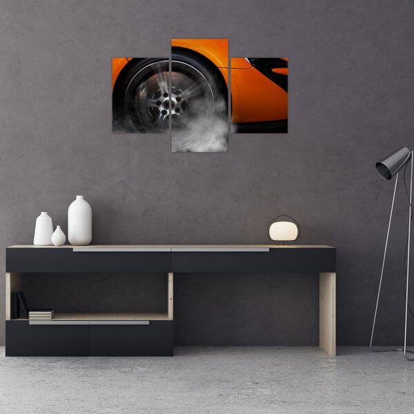 Slika - Narančasti sportski auto (90x60 cm)