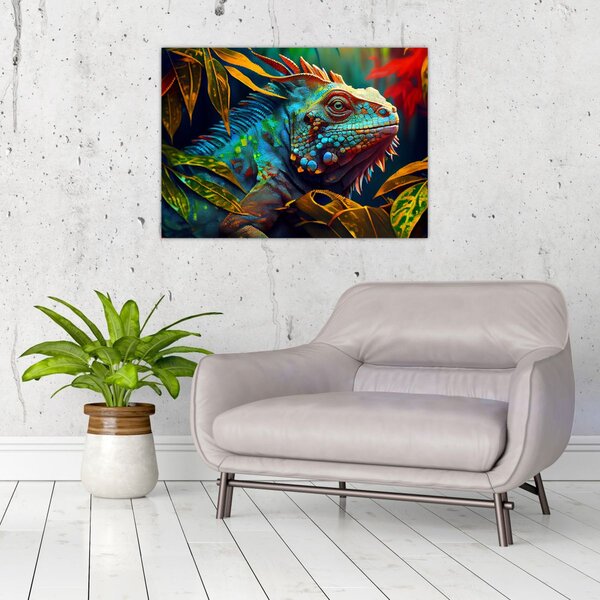 Slika - Šarena iguana (70x50 cm)