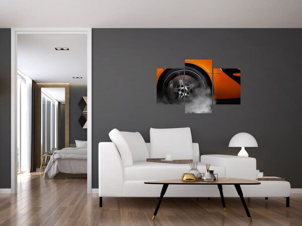 Slika - Narančasti sportski auto (90x60 cm)