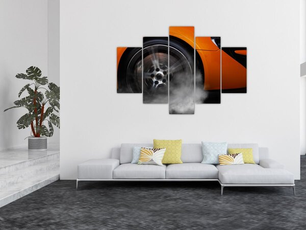 Slika - Narančasti sportski auto (150x105 cm)