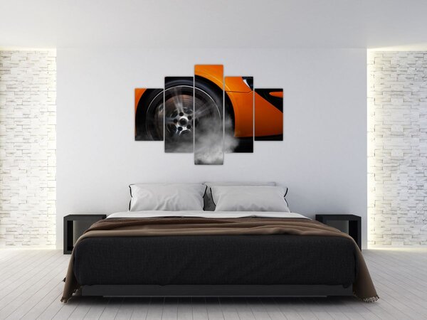 Slika - Narančasti sportski auto (150x105 cm)