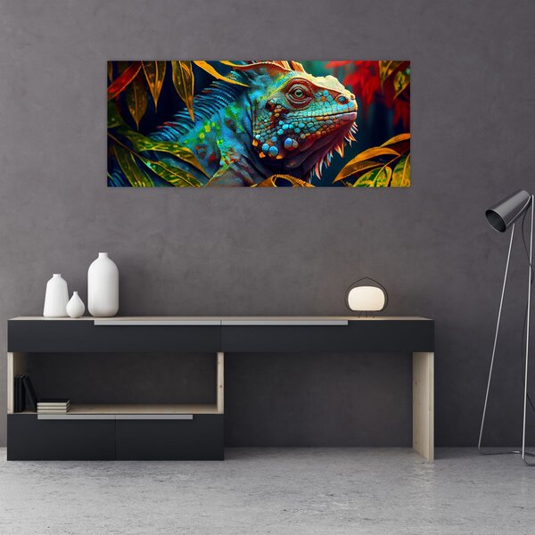 Slika - Šarena iguana (120x50 cm)