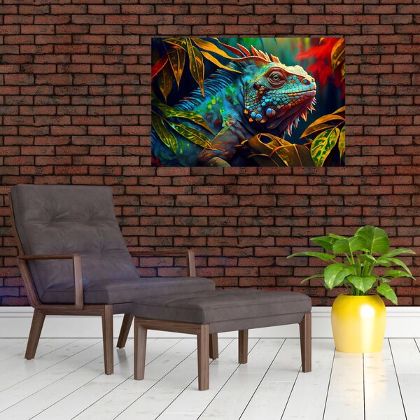 Slika - Šarena iguana (90x60 cm)