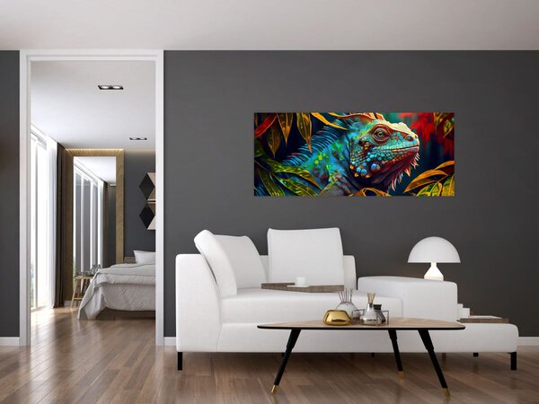 Slika - Šarena iguana (120x50 cm)