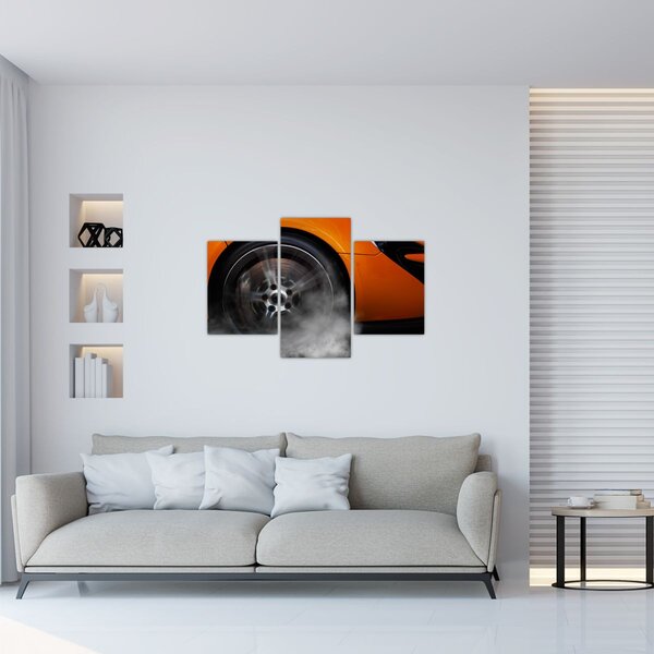 Slika - Narančasti sportski auto (90x60 cm)