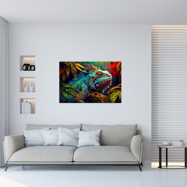 Slika - Šarena iguana (90x60 cm)