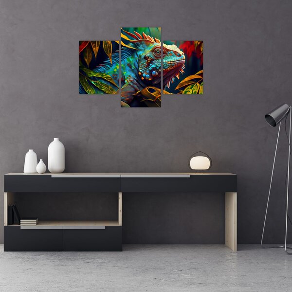 Slika - Šarena iguana (90x60 cm)
