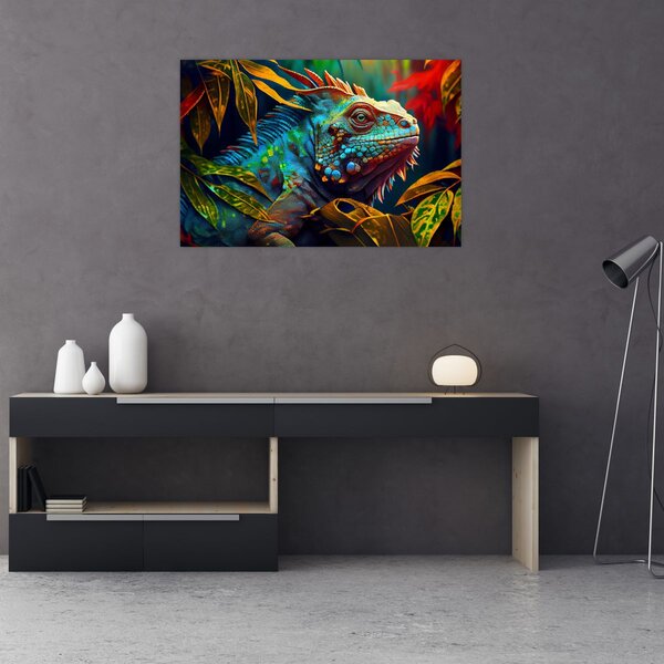Slika - Šarena iguana (90x60 cm)