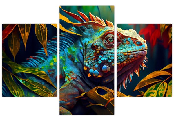 Slika - Šarena iguana (90x60 cm)