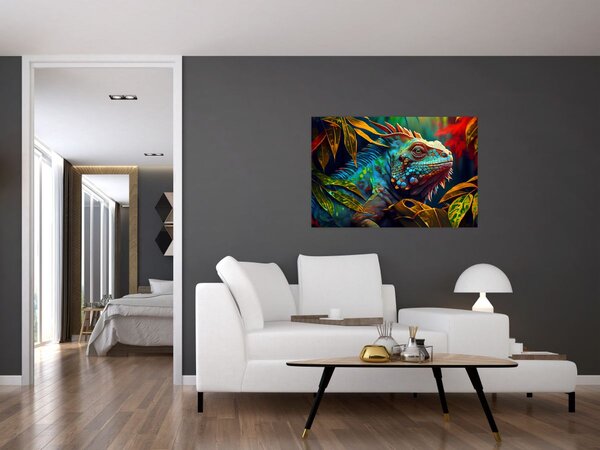 Slika - Šarena iguana (90x60 cm)