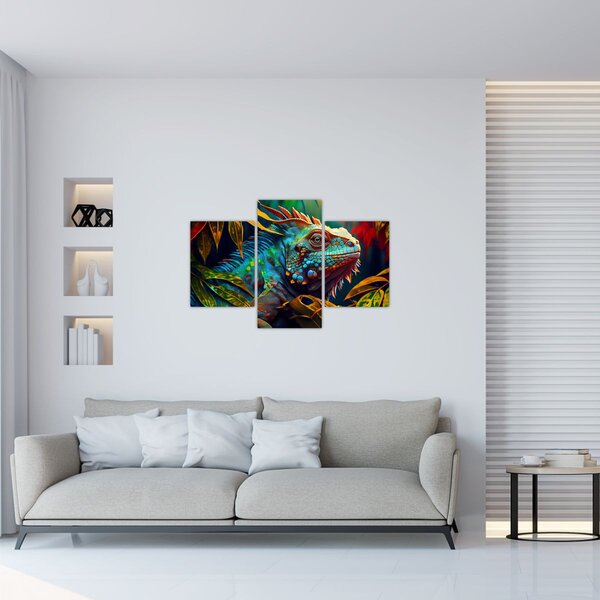Slika - Šarena iguana (90x60 cm)