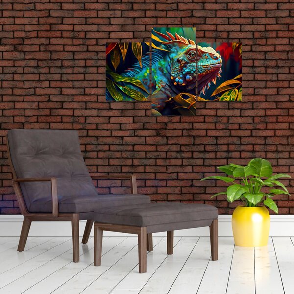 Slika - Šarena iguana (90x60 cm)