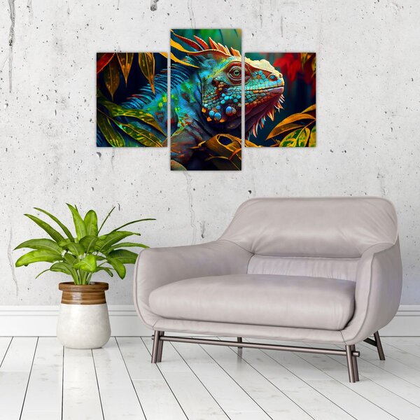 Slika - Šarena iguana (90x60 cm)