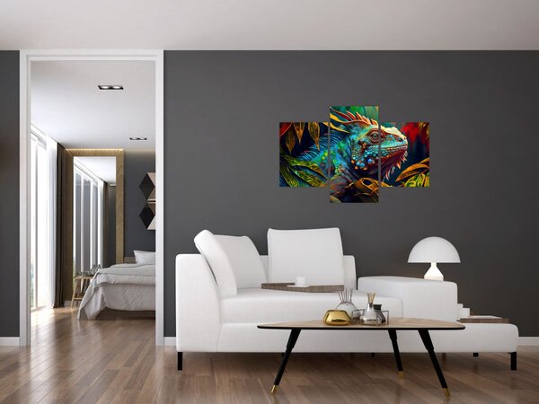 Slika - Šarena iguana (90x60 cm)