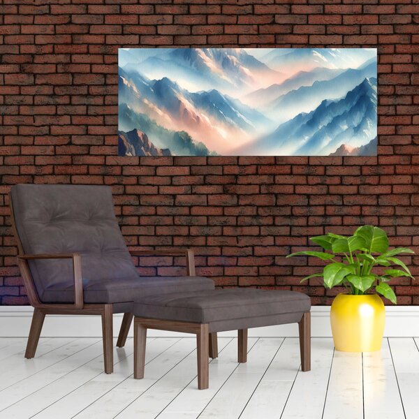 Slika - Akvarel planine (120x50 cm)