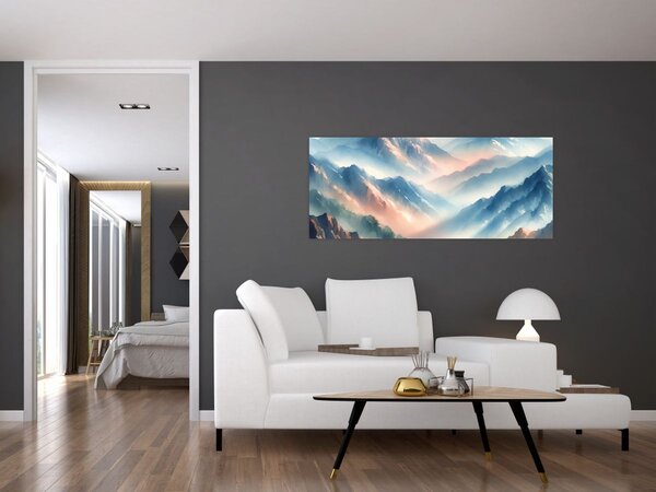 Slika - Akvarel planine (120x50 cm)