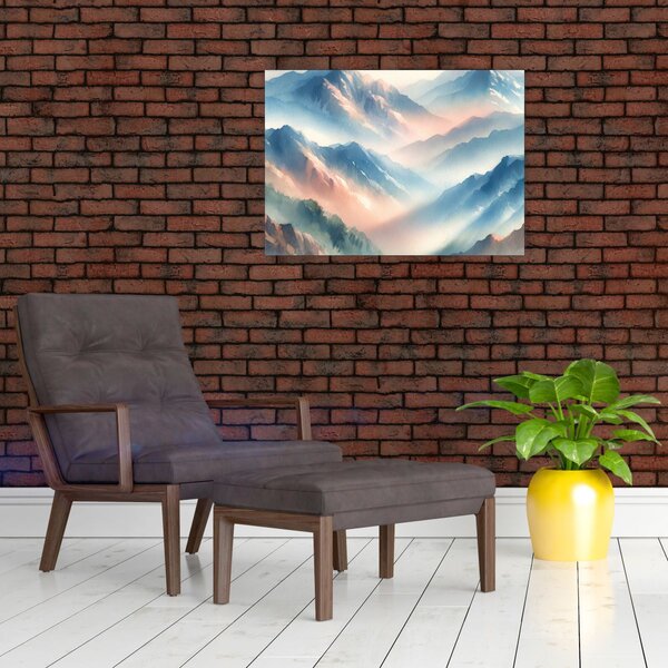 Slika - Akvarel planine (70x50 cm)