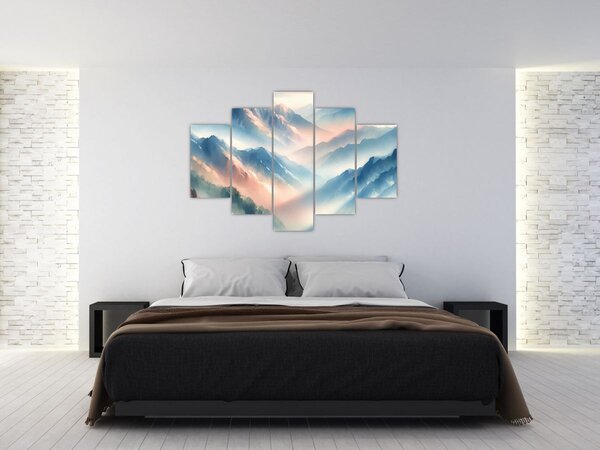 Slika - Akvarel planine (150x105 cm)