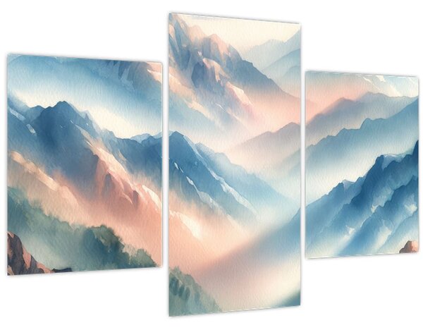Slika - Akvarel planine (90x60 cm)