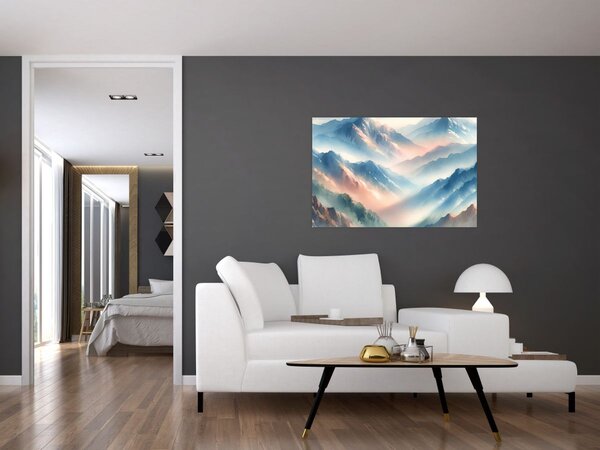 Slika - Akvarel planine (90x60 cm)