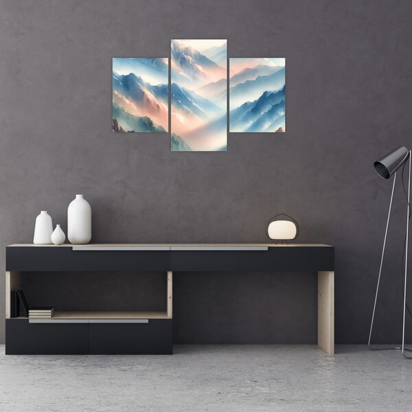 Slika - Akvarel planine (90x60 cm)