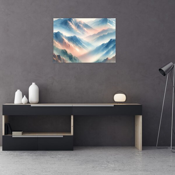 Slika - Akvarel planine (70x50 cm)