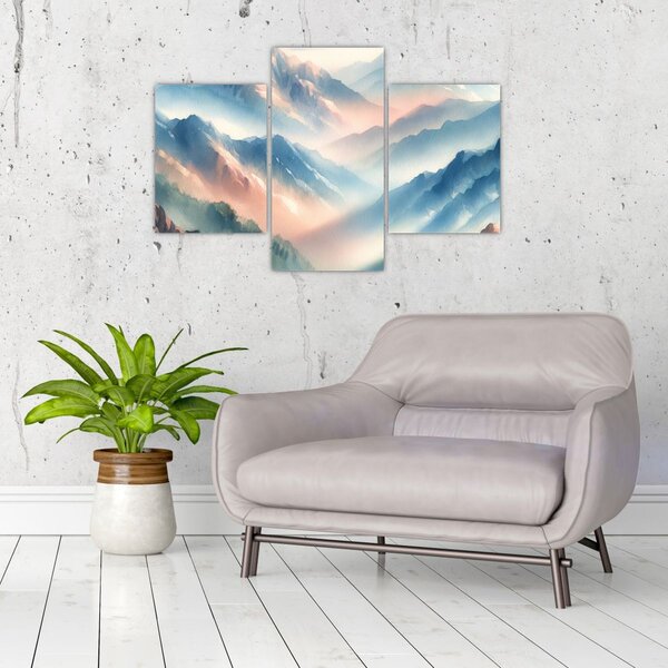 Slika - Akvarel planine (90x60 cm)
