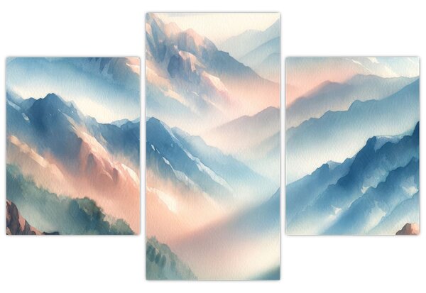 Slika - Akvarel planine (90x60 cm)