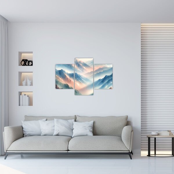 Slika - Akvarel planine (90x60 cm)