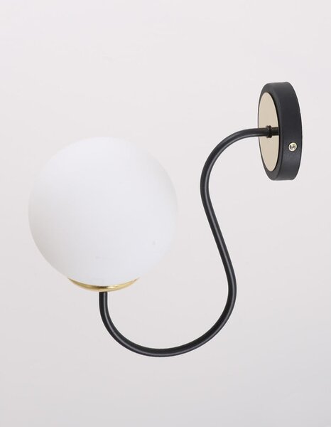 Crno-bijela zidna lampa ø 15 cm Oslo – Squid Lighting