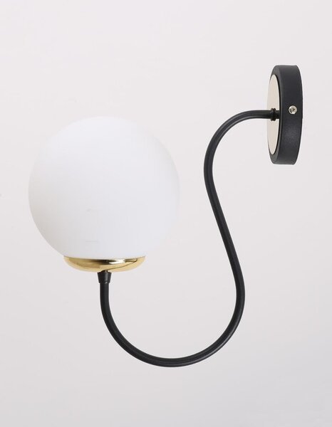 Crno-bijela zidna lampa ø 15 cm Oslo – Squid Lighting