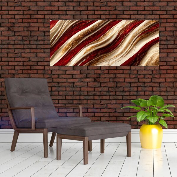 Slika - Zlatno-bijela tekstura (120x50 cm)