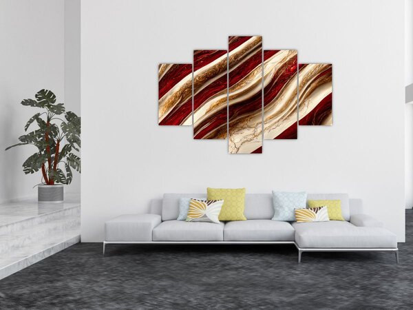 Slika - Zlatno-bijela tekstura (150x105 cm)