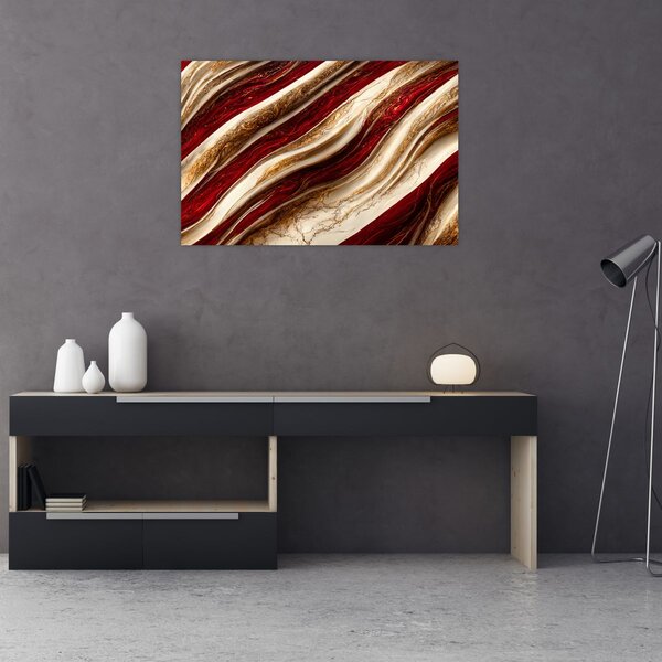 Slika - Zlatno-bijela tekstura (90x60 cm)