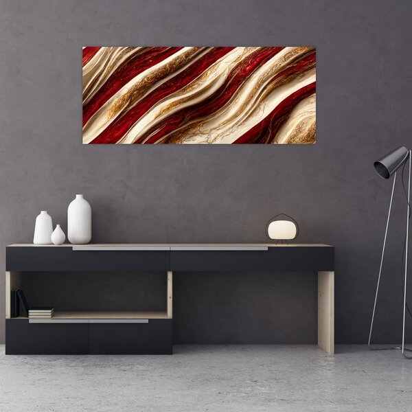Slika - Zlatno-bijela tekstura (120x50 cm)