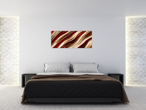 Slika - Zlatno-bijela tekstura (120x50 cm)
