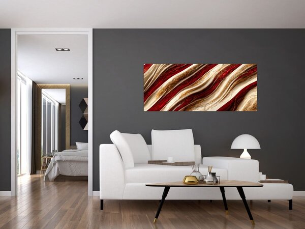 Slika - Zlatno-bijela tekstura (120x50 cm)